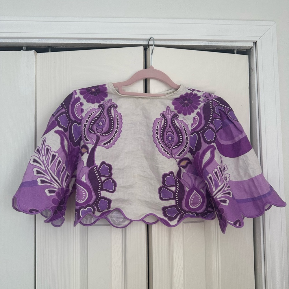 FARM Rio Purple Floral Top